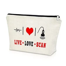 Sonographer Appreciation Gifts for Women Makeup Bag Future Live Love Scan