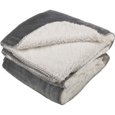 Dog Blanket - 80x100in Reversible Sherpa Throw Blankets Puppy Essentials