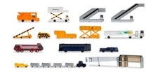 Herpa 519472 Scenix Ground Support Equipment & Jetway (1:500)