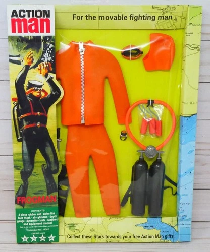 Palitoy Action Man 40th Anniversary, Frogman, Orange Scuba Wet Suit, 2008 Sealed