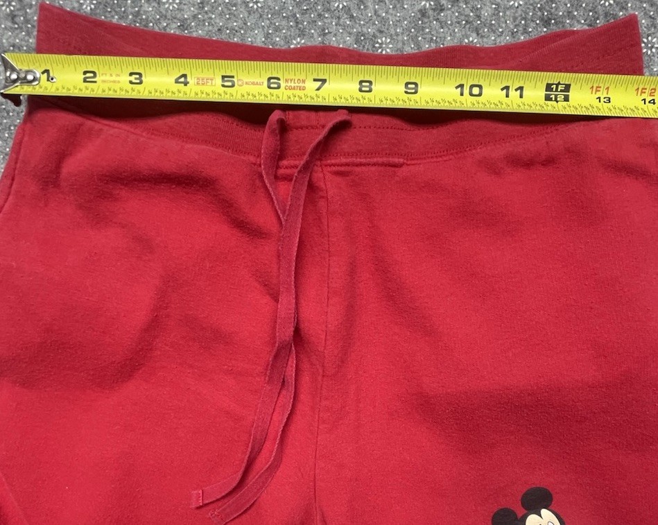Disney Pants Juniors Unisex Red Sweatpants Mickey Mouse & Friends Jogger JD AP image 10