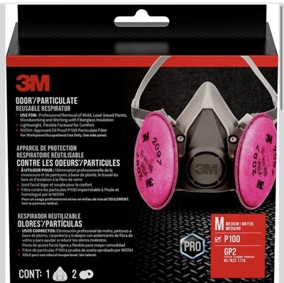 3M P100 Performance Respirator for Mold Lead Paint Removal 62093H1-DC