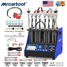 Fuel Injector Cleaner & Tester Ultrasonic Cleaning 6-Cyl Test Leak Detection GDI