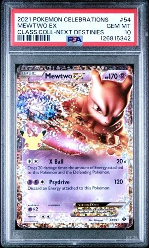 PSA 10 Gem Mint 💎 Pokemon Celebrations Classic Collection Mewtwo Ex #54 Holo