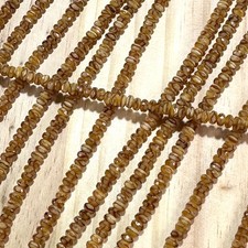 Czech Glass Rondelle Spacer Beads 2.5x4mm Giraffe tire/donut beads 72pcs J870