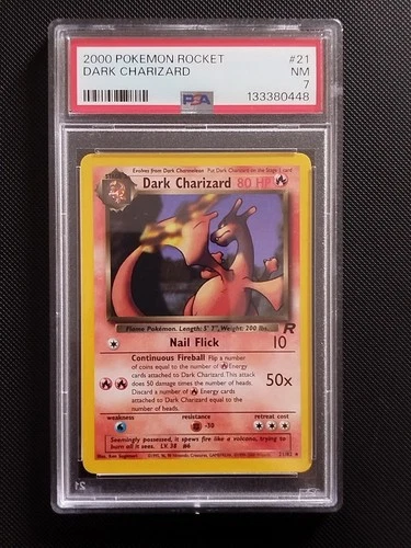 Dark Charizard 2000 Team Rocket 21/82 Non Holo Unlimited PSA 7 Near Mint