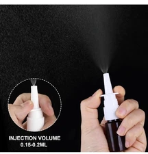 6PCS 10ml Empty Glass Nasal Spray Bottles Refillable Cosmetic Travel Vials