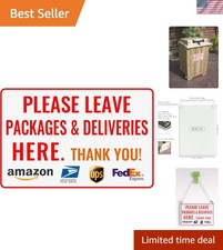 Please Leave Packages Deliveries Here - Delivery Sign for Outdoor Use 12"  8...