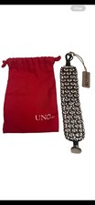 UNOde50 Silver Plated Leather Bracelet with Beaded Detail New with Tags NWT