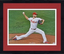 Framed Zack Wheeler Philadelphia Phillies Signed 16x20 Pinstripes Pitching Photo