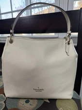 Kate Spade Kat Pebbled Leather Shoulder Parchment NEW