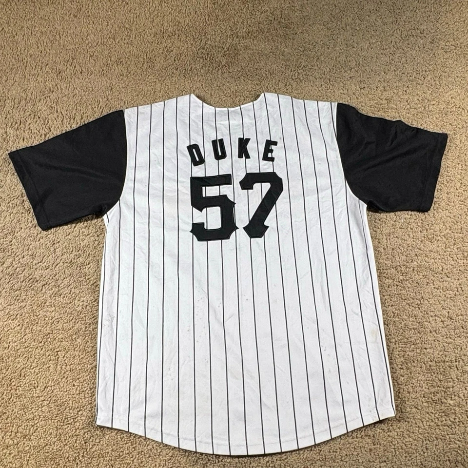 Винтажная бейсбольная футболка Majestic Pittsburgh Pirates Jersey Duke No57 молодежный размер L MLB - Изображение 3 из 4