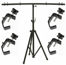 MR DJ DJ Pro Audio Lighting Fixture Tripod Stand with T-Bar Light Truss  4 C