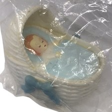 Vintage Baby Boy Shower Cake Topper Decorations Set