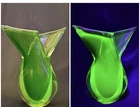 Sommerso MURANO Submerged Vase  Uranium Blown Glass