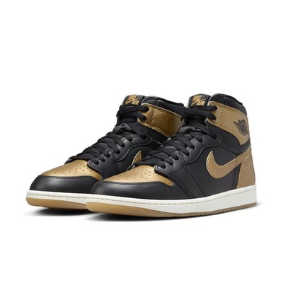 Size 13 - Air Jordan 1 Retro OG High Black Gold for sale online | eBay