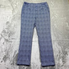 Halara Flex High Waisted Houndstooth Plaid Work Flare Pant Women Sz M Fits 28"