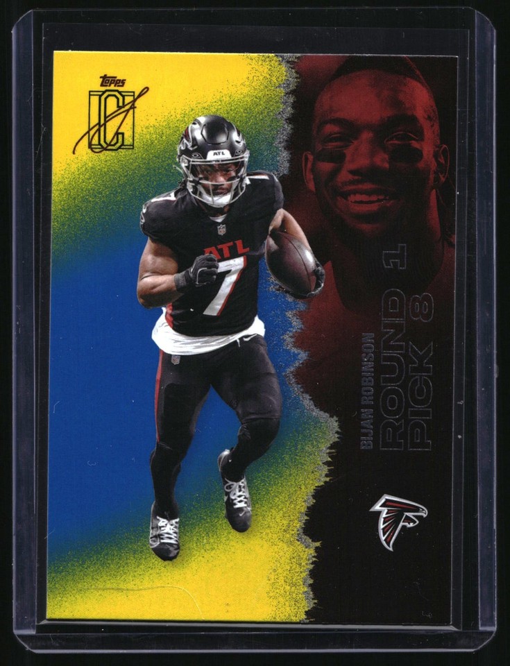 2025 Topps Signature Class #4 Bijan Robinson Blue Yellow Falcons