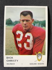 1961 Fleer Football Dick Christy #190 NM - Oakland Raiders - Rookie Card