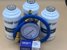 R600a Refrigerant – 99.7% High-Purity Isobutane | EPA-Approved, 3 can, gauge,tap