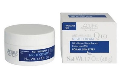 Lacura Face Care Q10 Night Cream with Retinol Complex - 1.7 oz - Germany