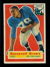 1956 Topps Football Card, #41, Roosevelt Brown, New York Giants, VG!