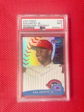 PSA 10 2000 FINEST #146 KEN GRIFFEY JR. REFRACTOR PORTRAIT PSA 9