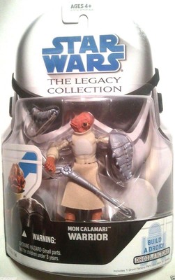Star Wars 2008 Legacy Collection Mon Calamari Warrior Action Figure Loose # BD14
