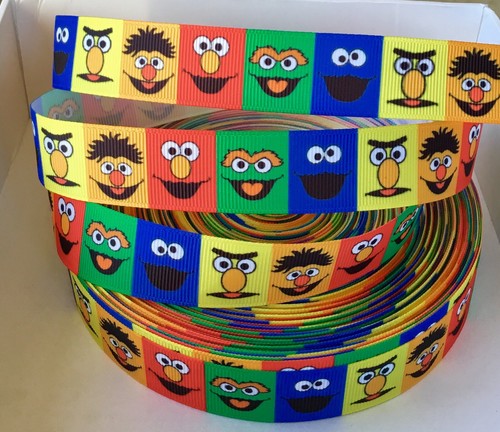 YARD SESAME STREET ELMO  CHILDREN GROSGRAIN RIBBON CHARACTER CRAFT CAKE BOW - Afbeelding 1 van 1