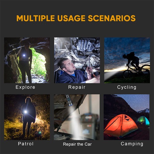Rechargeable 200000LM LED Flashlight Tactical Police Super Bright Torch Zoomable - Picture 12 of 12