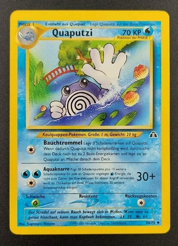 German POLIWHIRL Quaputzi 44/75 Neo Destiny Pokémon LP