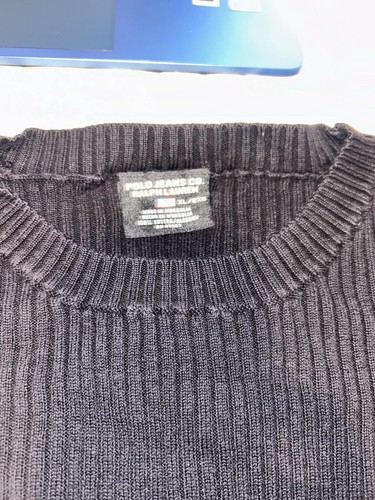 Polo Ralph Lauren Men’s Crew neck black and white preppy y2k XL striped sweater - Picture 4 of 5