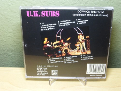 U.K. Subs Down On The Farm A Collection of the Less Obvious CD Made in England - Picture 2 of 3
