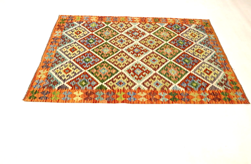 Super Kelim Kilim Afghan Orientteppiche ( 196 x 129 cm) Handgewebt Top - Bild 6 von 9