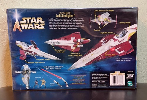 Star Wars Attack of the Clones OBI WAN'S JEDI STARFIGHTER Vehicle (Hasbro) - Picture 2 of 5