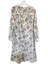 XL Adonna Sleepwear Floral Ivory Pink Purple 44  Long Nightgown Polly Soft