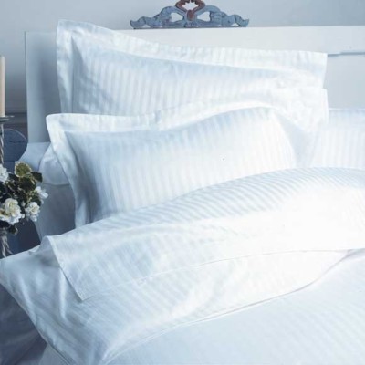 WHITE STRIPE KING / CALIFORNIA KING 1000 TC DUVET COVER SET 100% EGYPTIAN COTTON