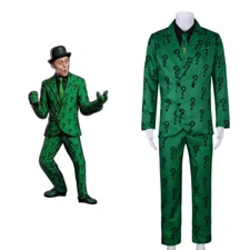 Cosplay Gotham Knights Riddler Costume Halloween Carnival Suit Superhero Outfits