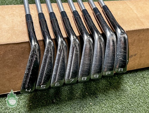 Used TaylorMade P-790 Black Irons 4-PW/AW C-Taper Lite 110 Stiff Steel Golf Set - Picture 2 of 11