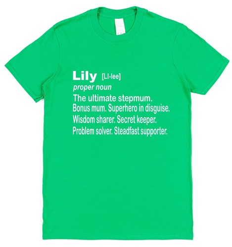 Personalised Stepmum Definition T-Shirt Affectionate Gift from Stepdaughter Son - Picture 6 of 10