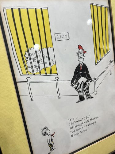 Vintage Rare DR SEUSS LITHOGRAPH 1950 Framed 15’x12’ Cartoon Art Cat In The Hat - Picture 2 of 4