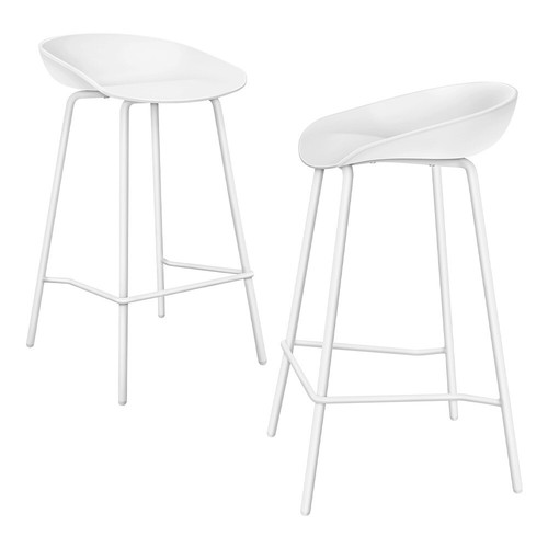 ALFORDSON 2x Kitchen Bar Stools Bar Stool Counter Chairs Metal White Finn - Picture 12 of 12