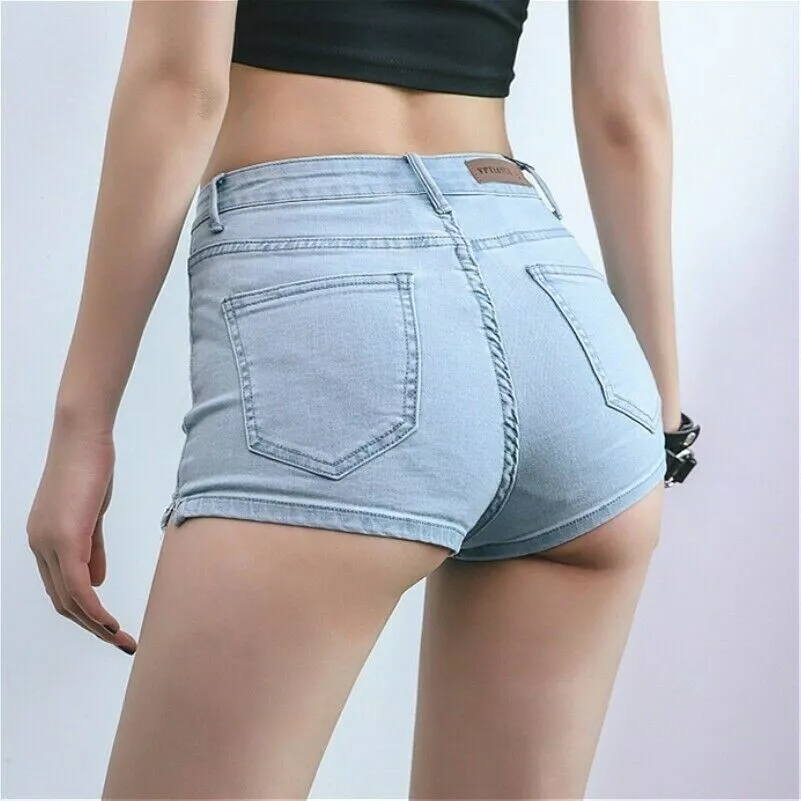 Women Sexy Denim Shorts Stretch Mini Micro Short Jeans Hot Pants High Waist