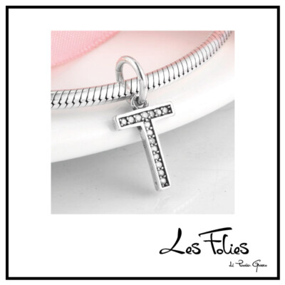 Charm Buchstabe T Initiale 925 Silber Anhänger - Les Folies