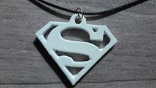SUPERMAN necklace / design size 5cm X 4.5cm approx FAST UK DELIVERY