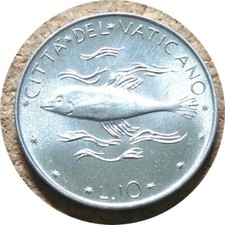 elf Vatican City 10 Lire 1973 Paul VI  
