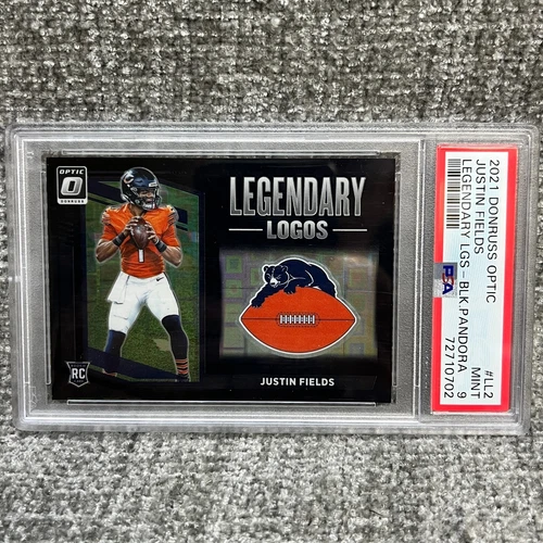 Donruss Optic 2021 Justin Fields RC Rookie Black Pandora  02/25 PSA 9