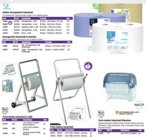 DISPENSER DISTRIBUTORE PORTA BOBINE ASCIUGATUTTO ASCIUGAMANI CARTA IGIENICA - Bild 2 von 35