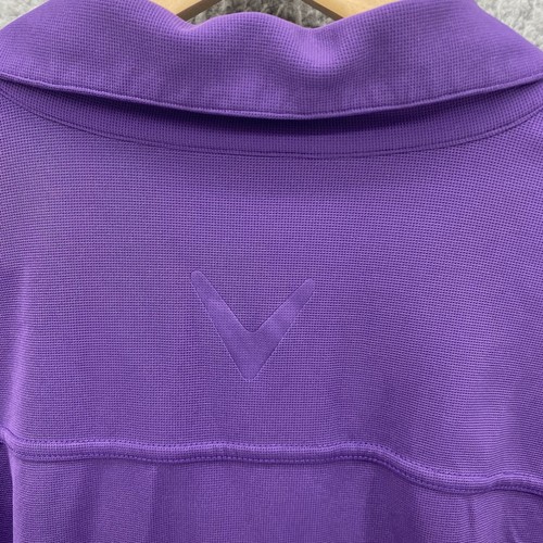 Callaway Shirt Mens XL Polo Purple Short Sleeve Lightweight Casual Golf Logo - Picture 6 of 7