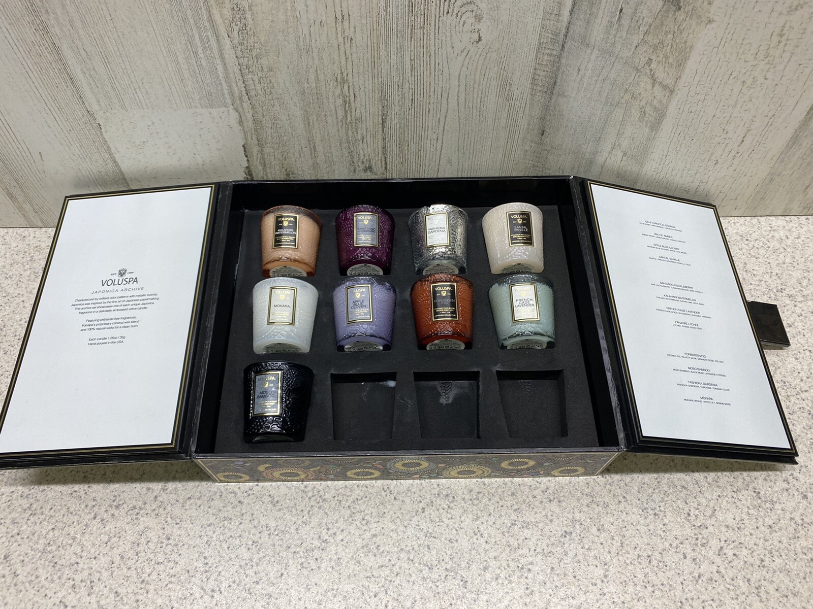 Voluspa japonica Archive Votive Scented Candles Collection 9 Piece New